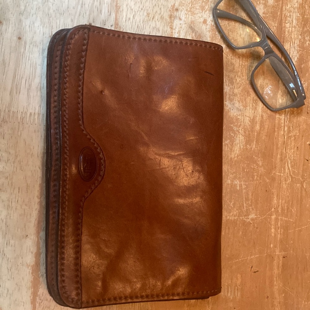 Leather clutch purse